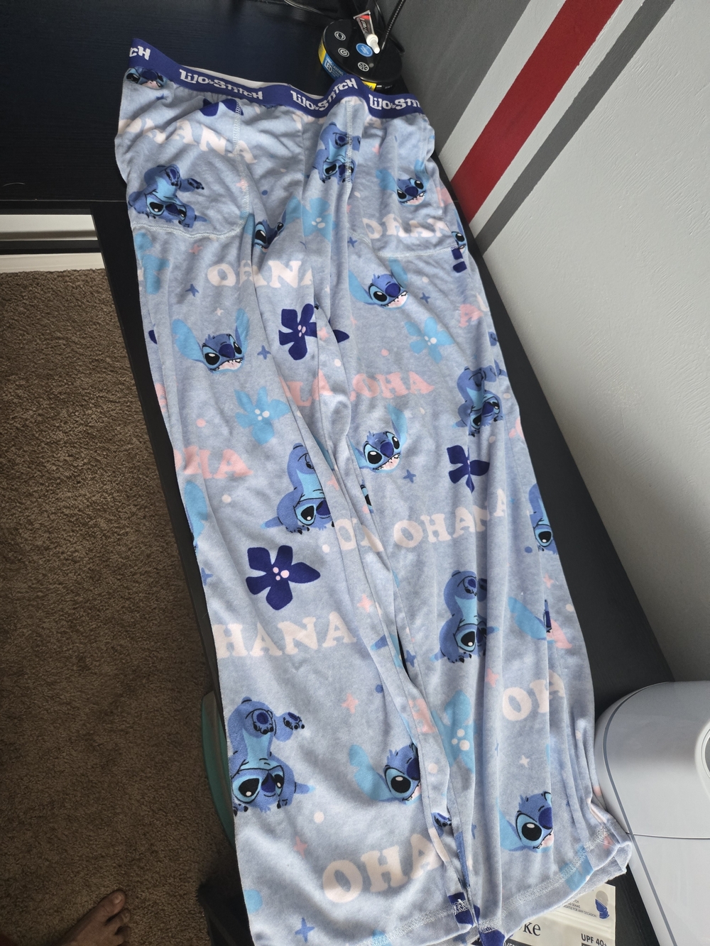 Disney Light Blue Stitch Ohana Lounge Pajama Pants